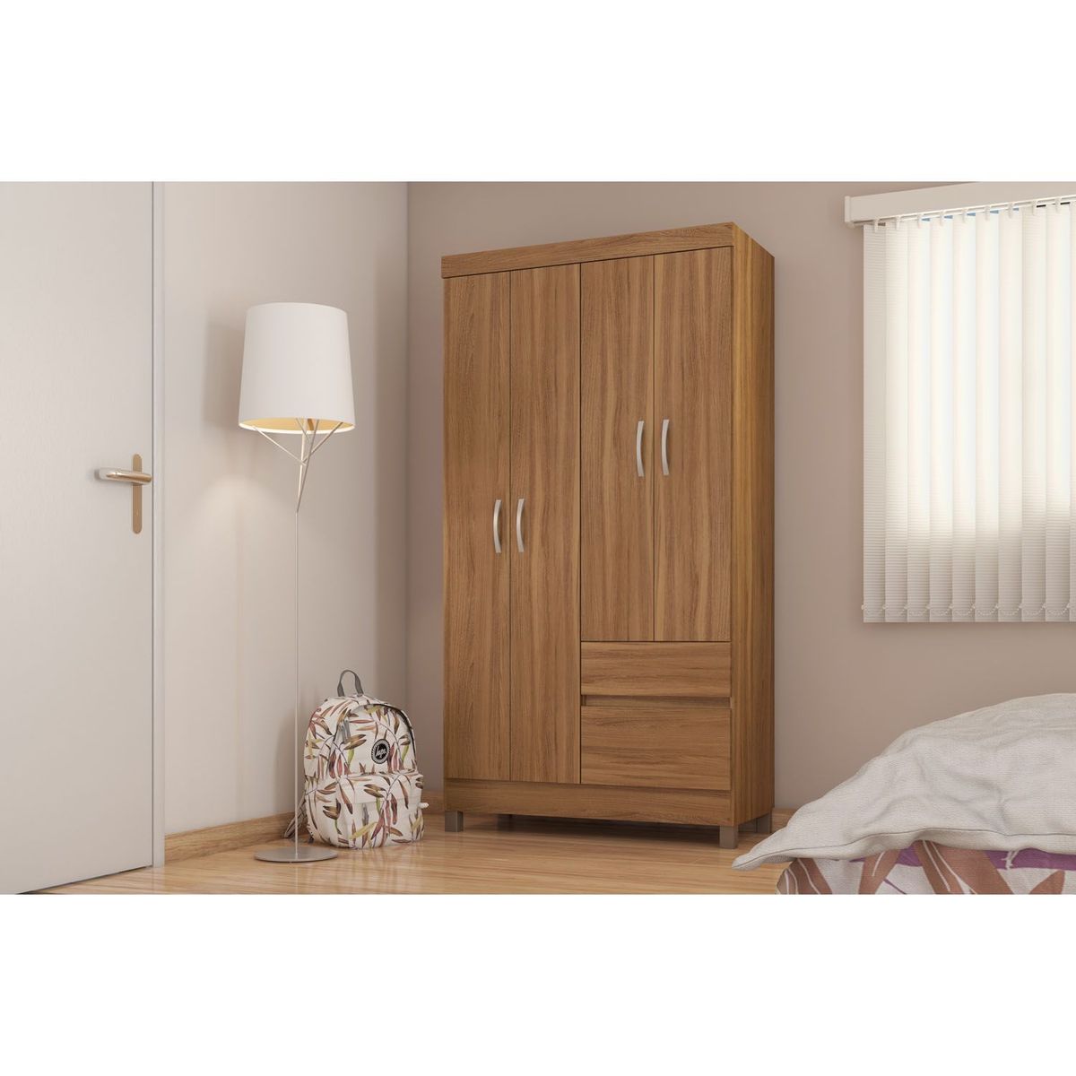 MICA - Ropero Palermo 4 Puertas 2 Cajones