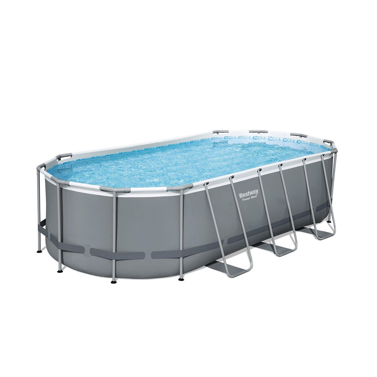 BESTWAY - Piscina Power Steel Pro Oval 5.49m X 2.74m Bestway Con Bomba de Filtrado