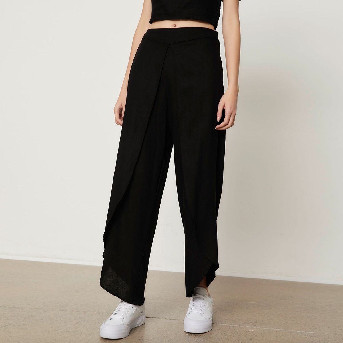 SYBILLA - Pantalón Recto Lino Mujer Sybilla