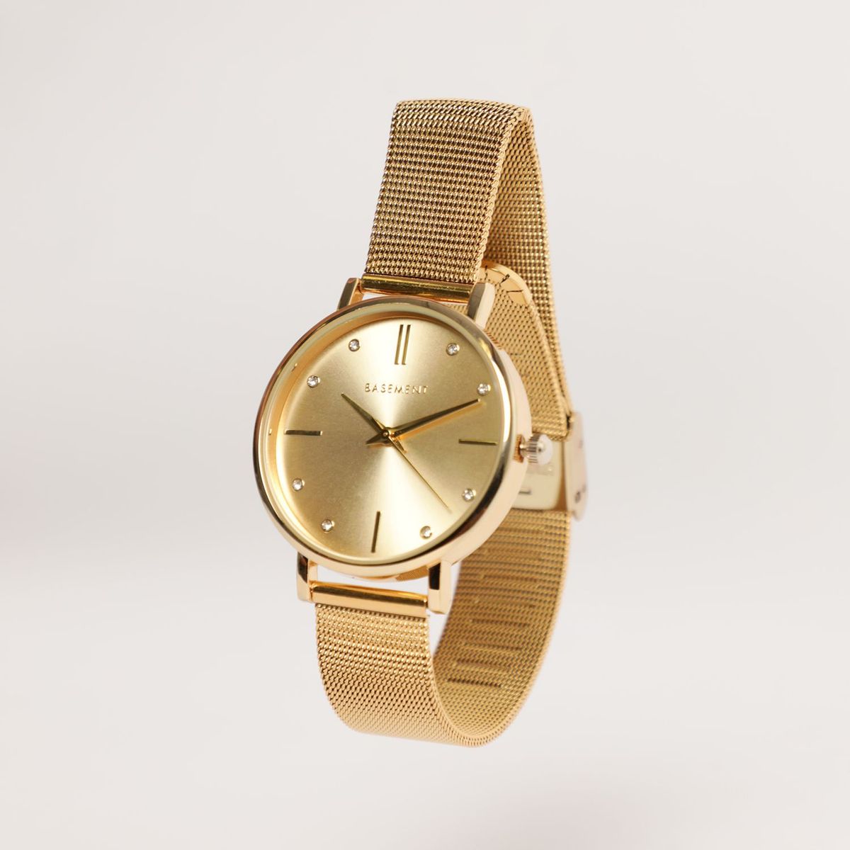 BASEMENT - Reloj Basement Mujer Mesh Dorado