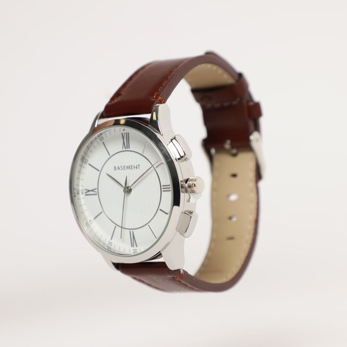 BASEMENT - Reloj Basement Hombre Ecocuero Marrón