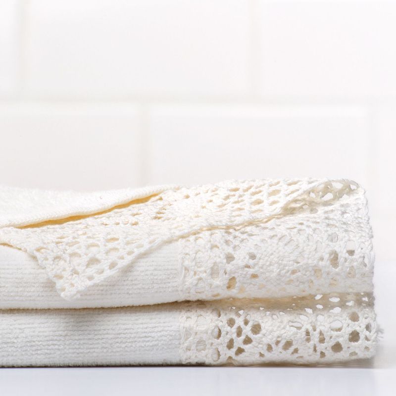 ROBERTA ALLEN - Set x2 Toallas Visita Bolillo 100% Algodón