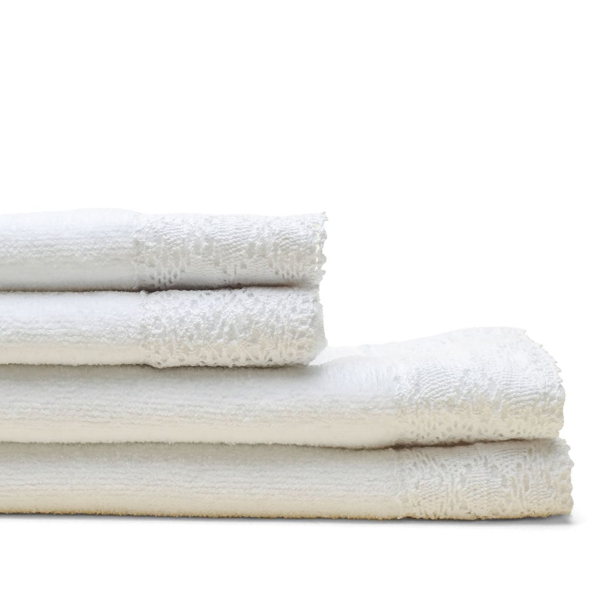 ROBERTA ALLEN - Set x2 Toallas Visita Encaje 100% Algodón