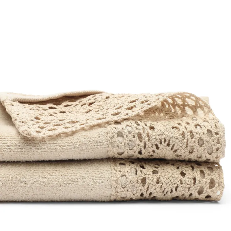 ROBERTA ALLEN - Set x2 Toallas Visita Bolillo 100% Algodón