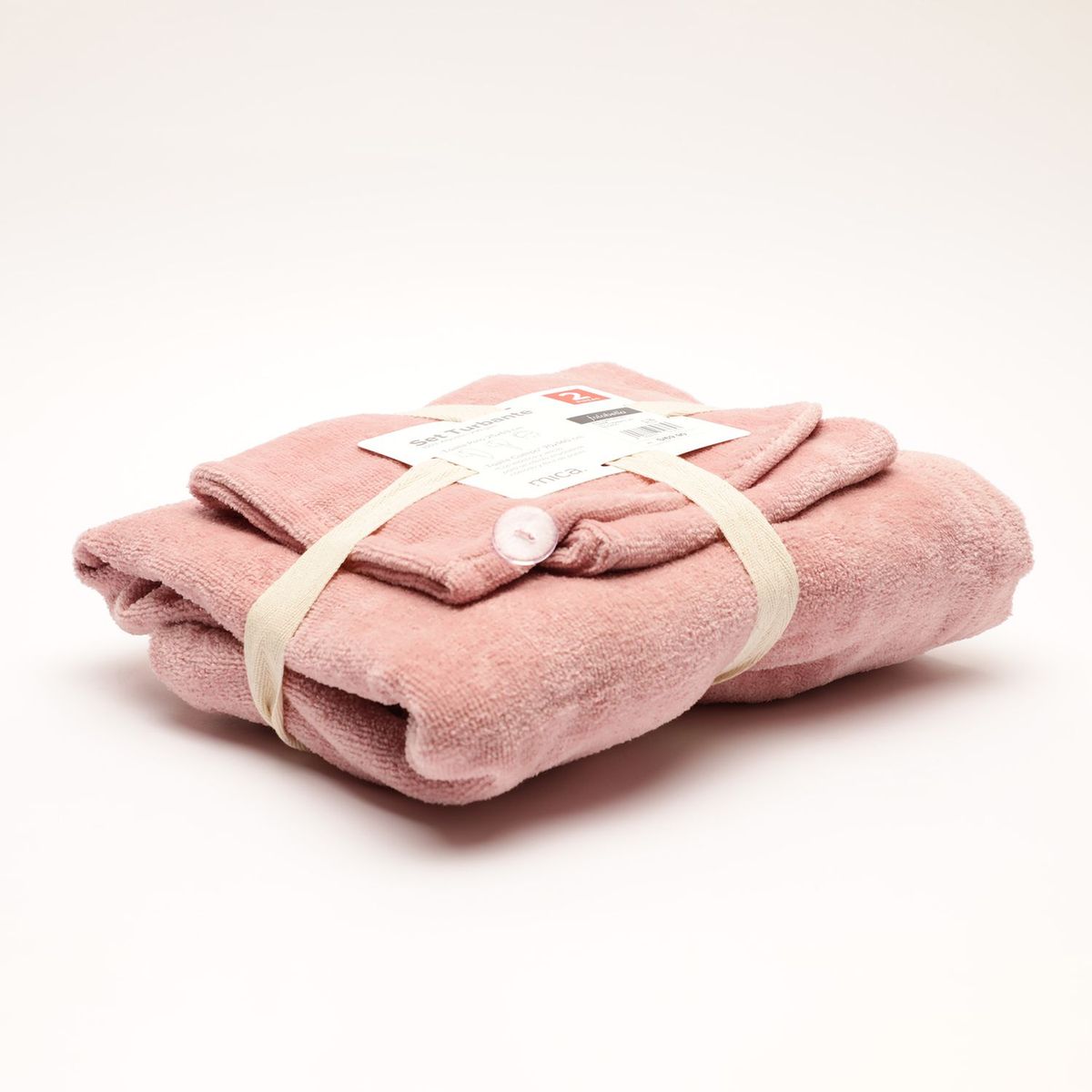 MICA - Set Toalla De Baño + Turbante 100% Algodón Mica