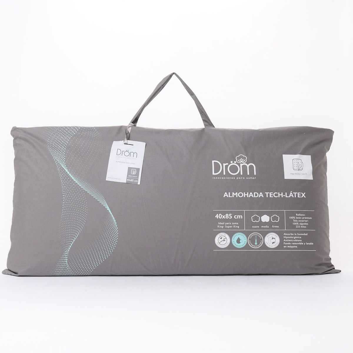 DROM - Almohada De Látex Tech-latex King 40x85cm