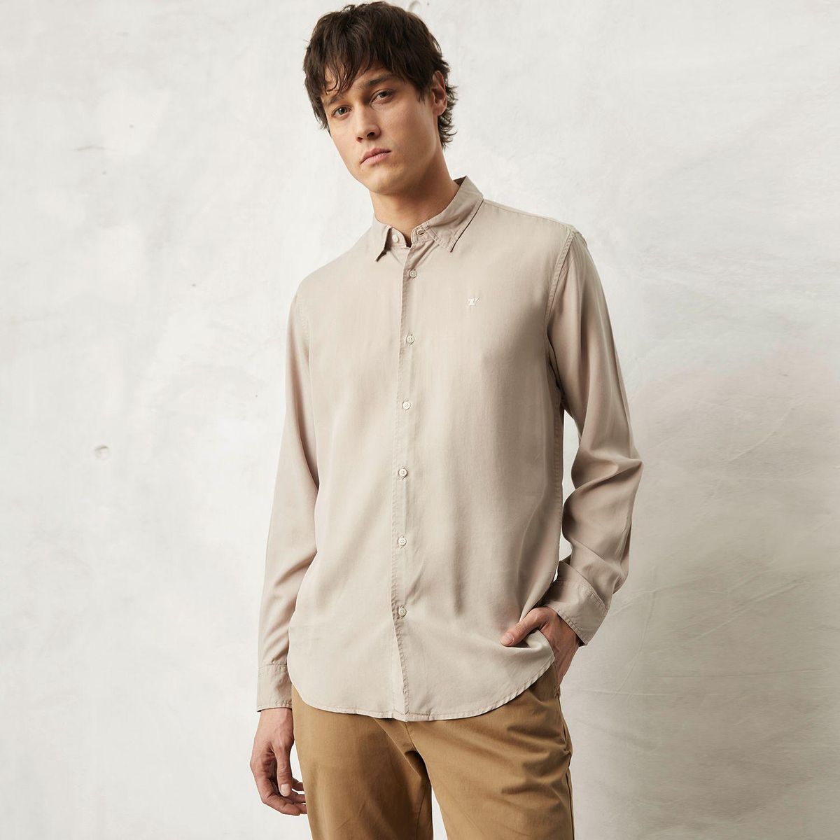 WOLF&HANK - Camisa Casual Hombre Wolf & Hank