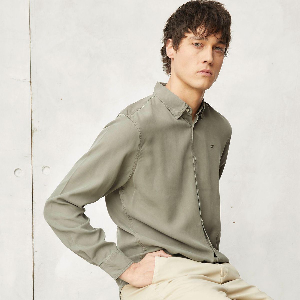 WOLF&HANK - Camisa Casual Hombre Wolf & Hank