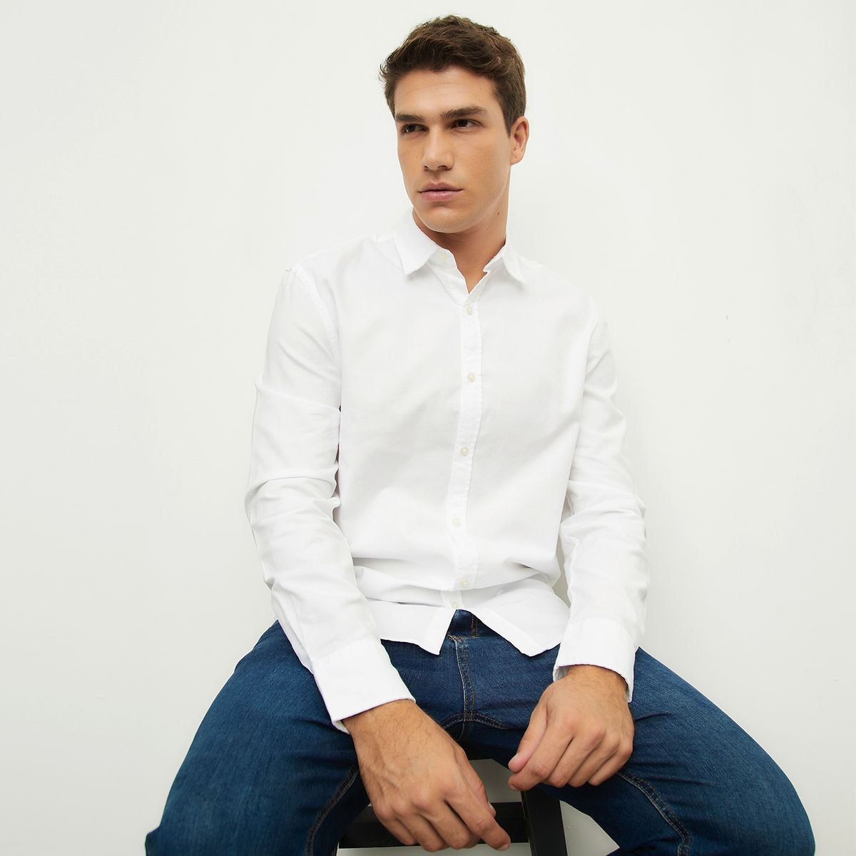 BASEMENT - Camisa 100% Algodón Hombre Basement