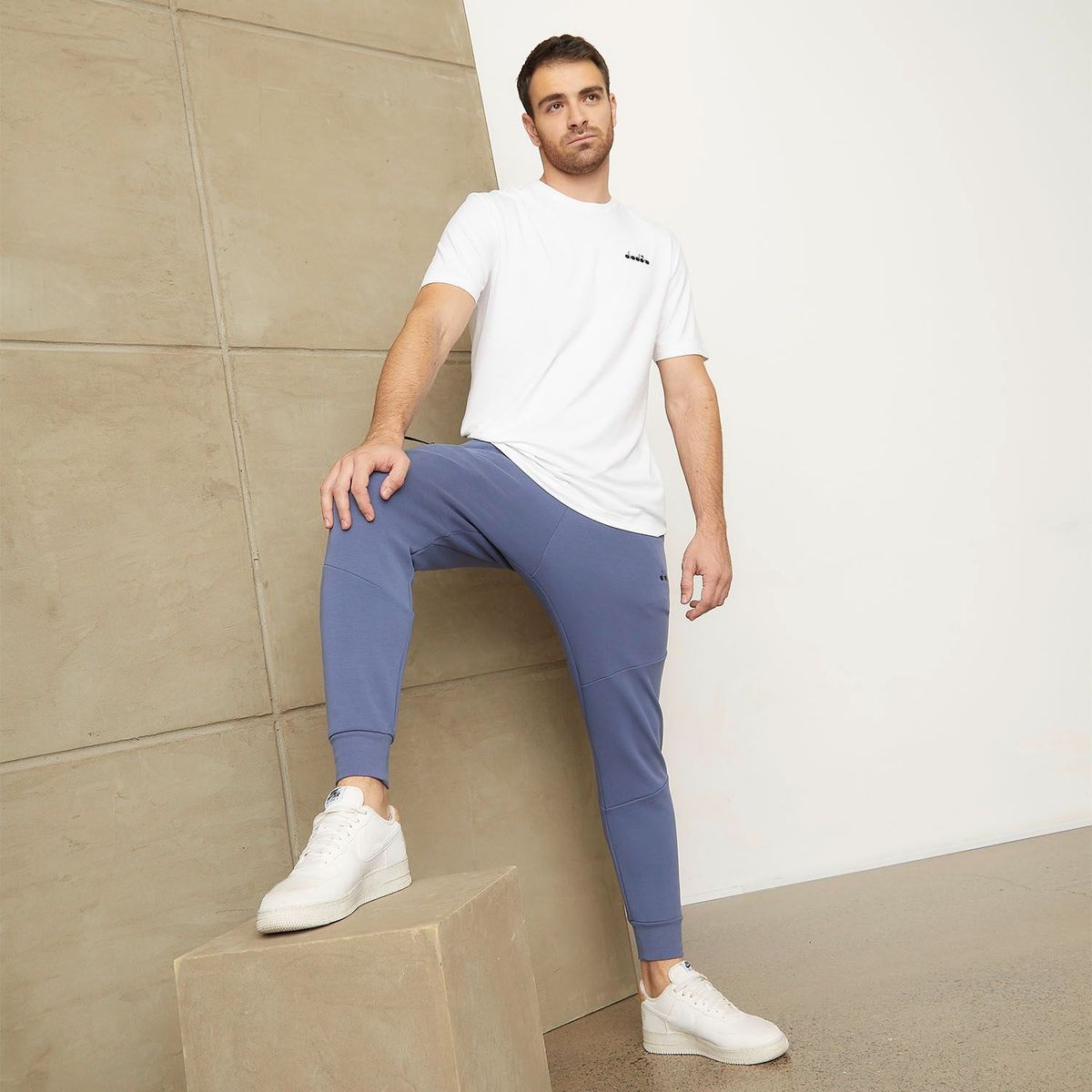 DIADORA - Pantalón de Buzo Jogger Algodón Deportivo Hombre Diadora