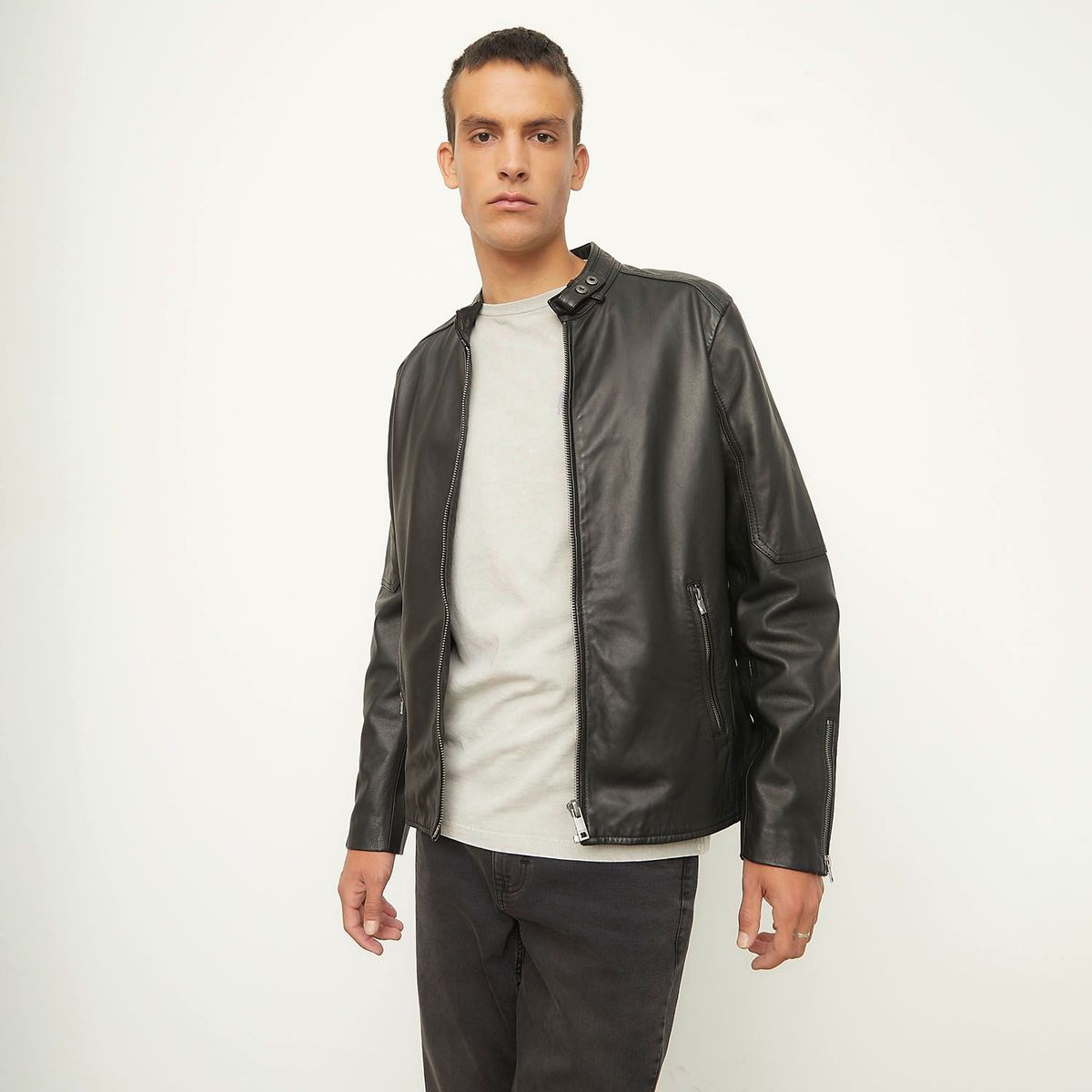 DENIMLAB - Casaca 100% Cuero Hombre Denimlab