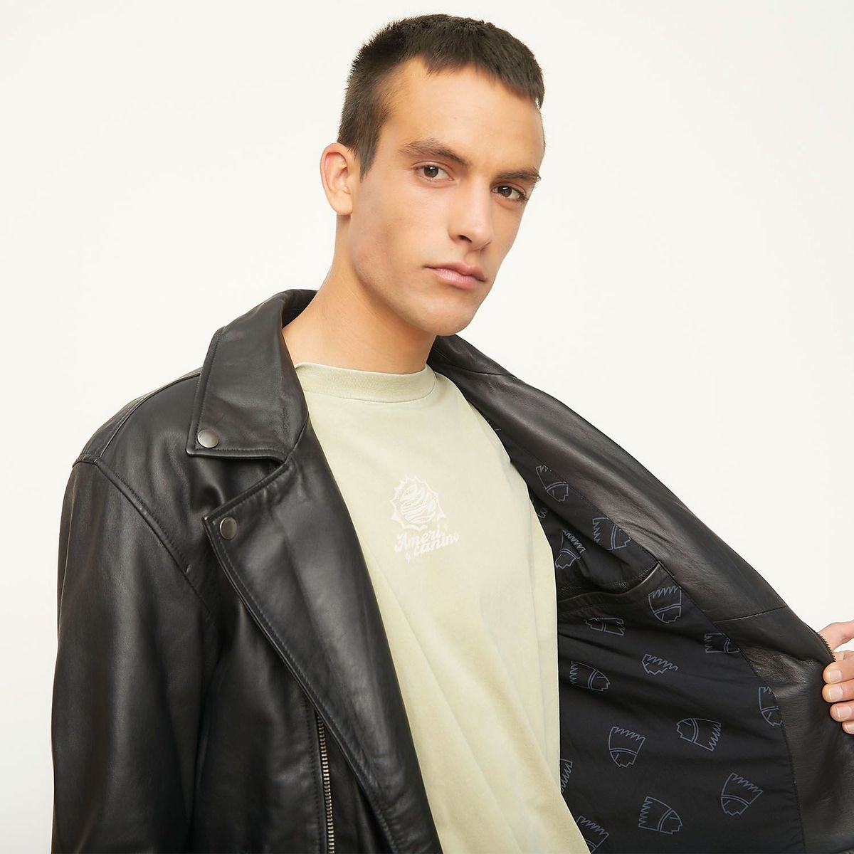 DENIMLAB - Casaca 100% Cuero Hombre Denimlab