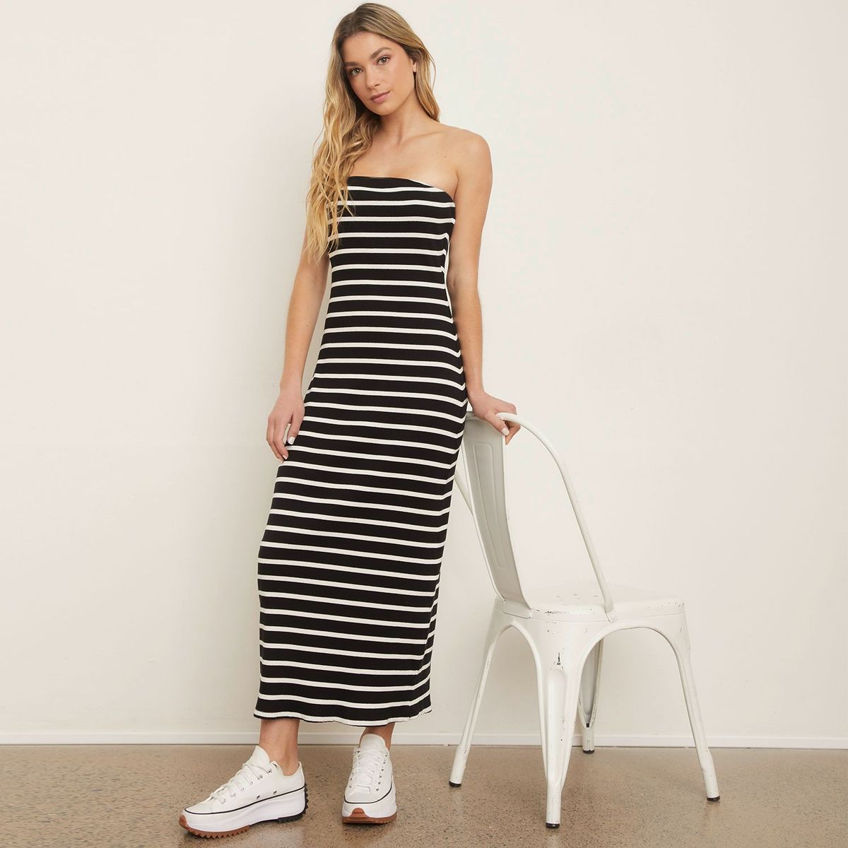 SYBILLA - Vestido Largo Casual Algodón Mujer Sybilla