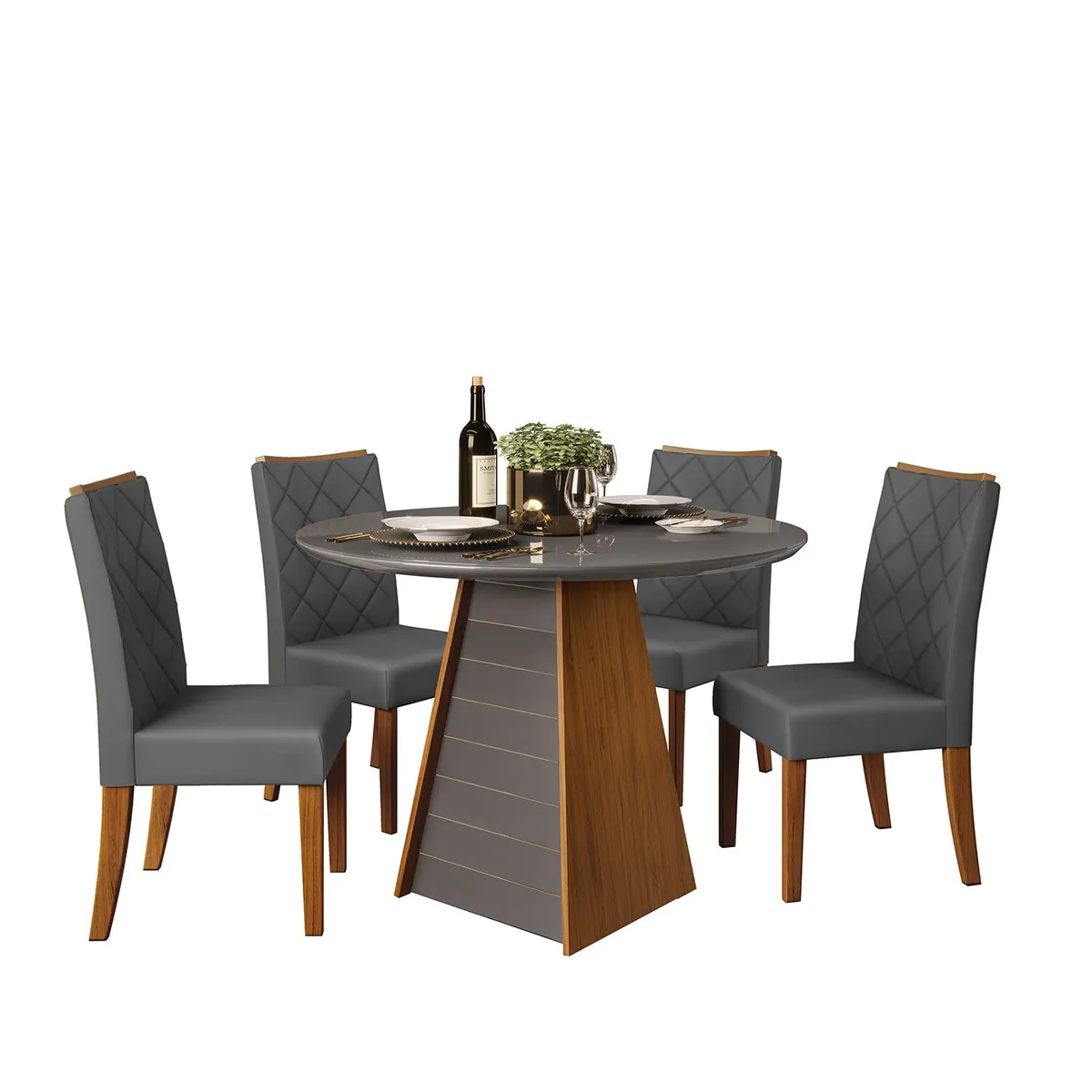 MICA - Juego de Comedor Fler 4 Sillas