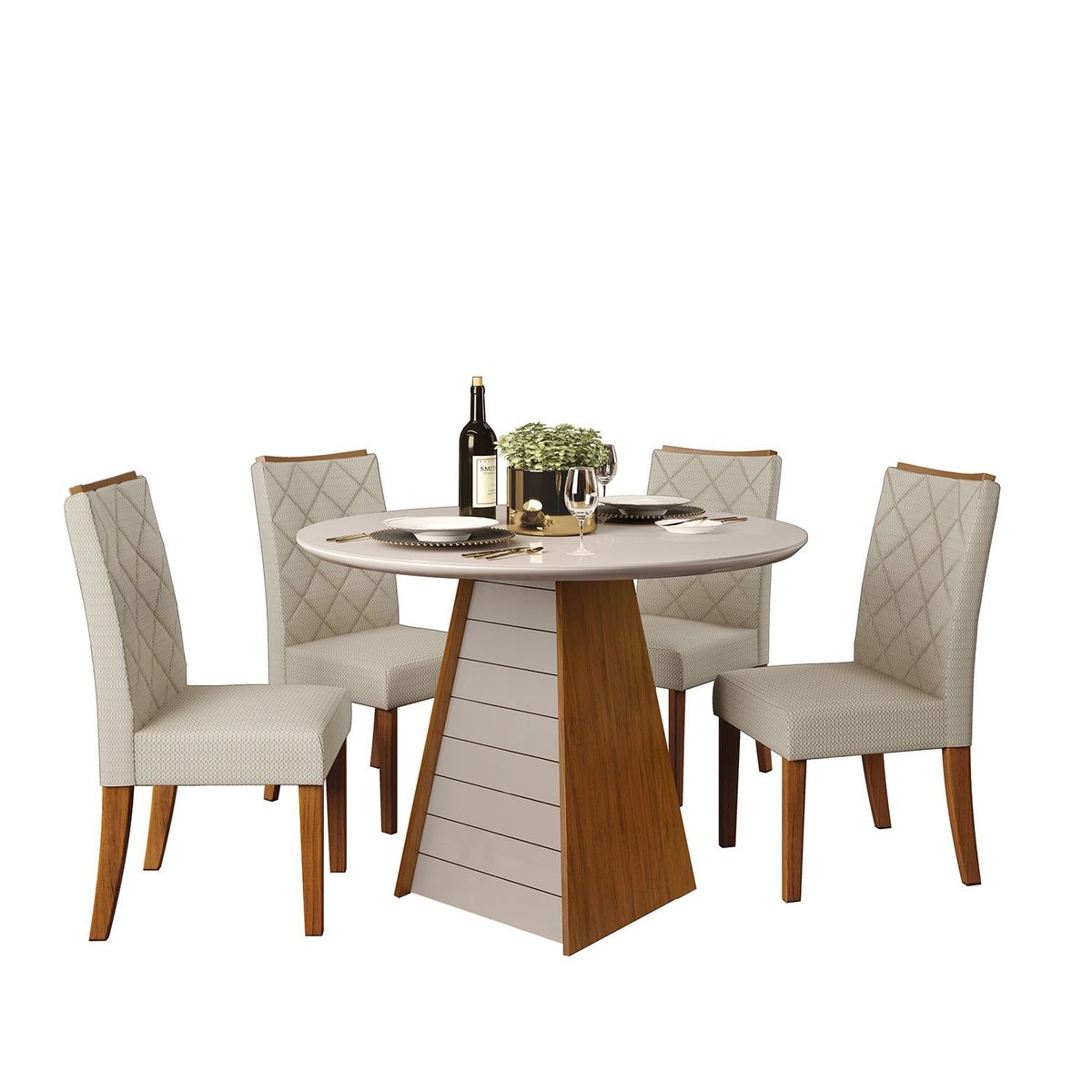 MICA - Juego de Comedor Fler 4 Sillas