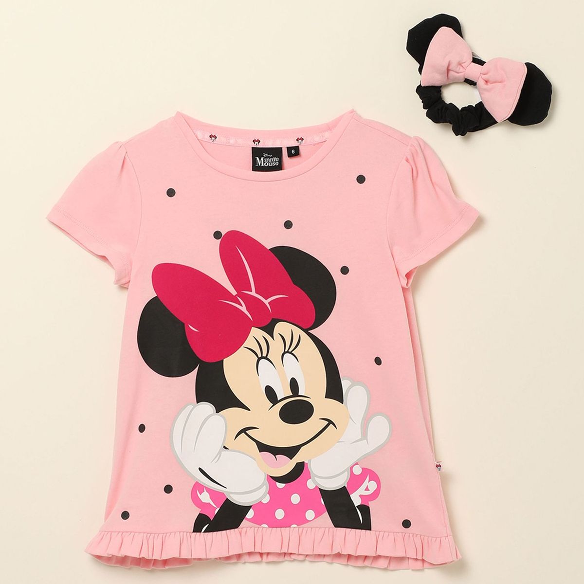 MINNIE - Polo Niña con Accesorio Manga Corta Algodón Minnie