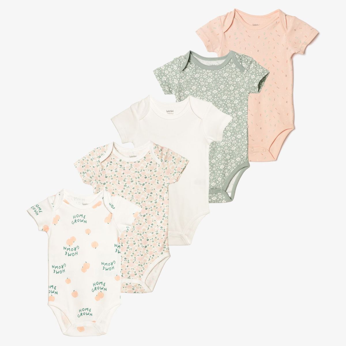YAMP - Body Bebé niña Pack x5 Manga Corta Algodón Yamp