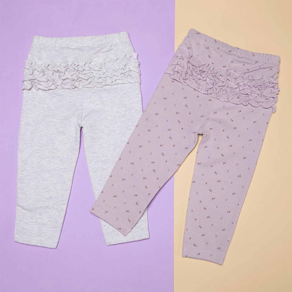 YAMP - Pantalón Bebé Niña Pack X2 Algodón Yamp