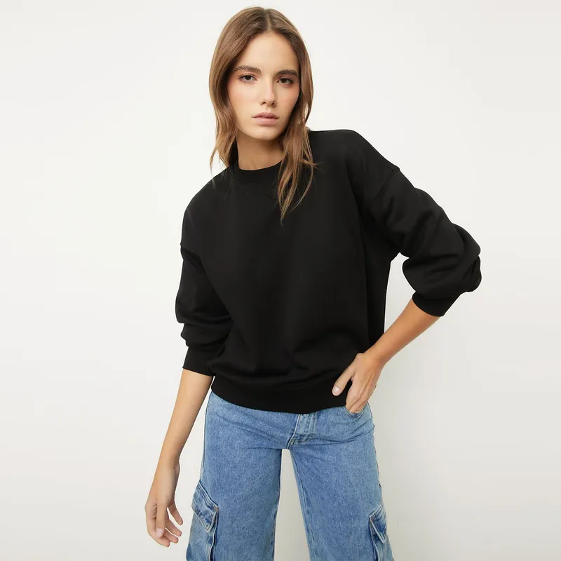 SYBILLA - Polera Sybilla Manga Larga Algodón Mujer