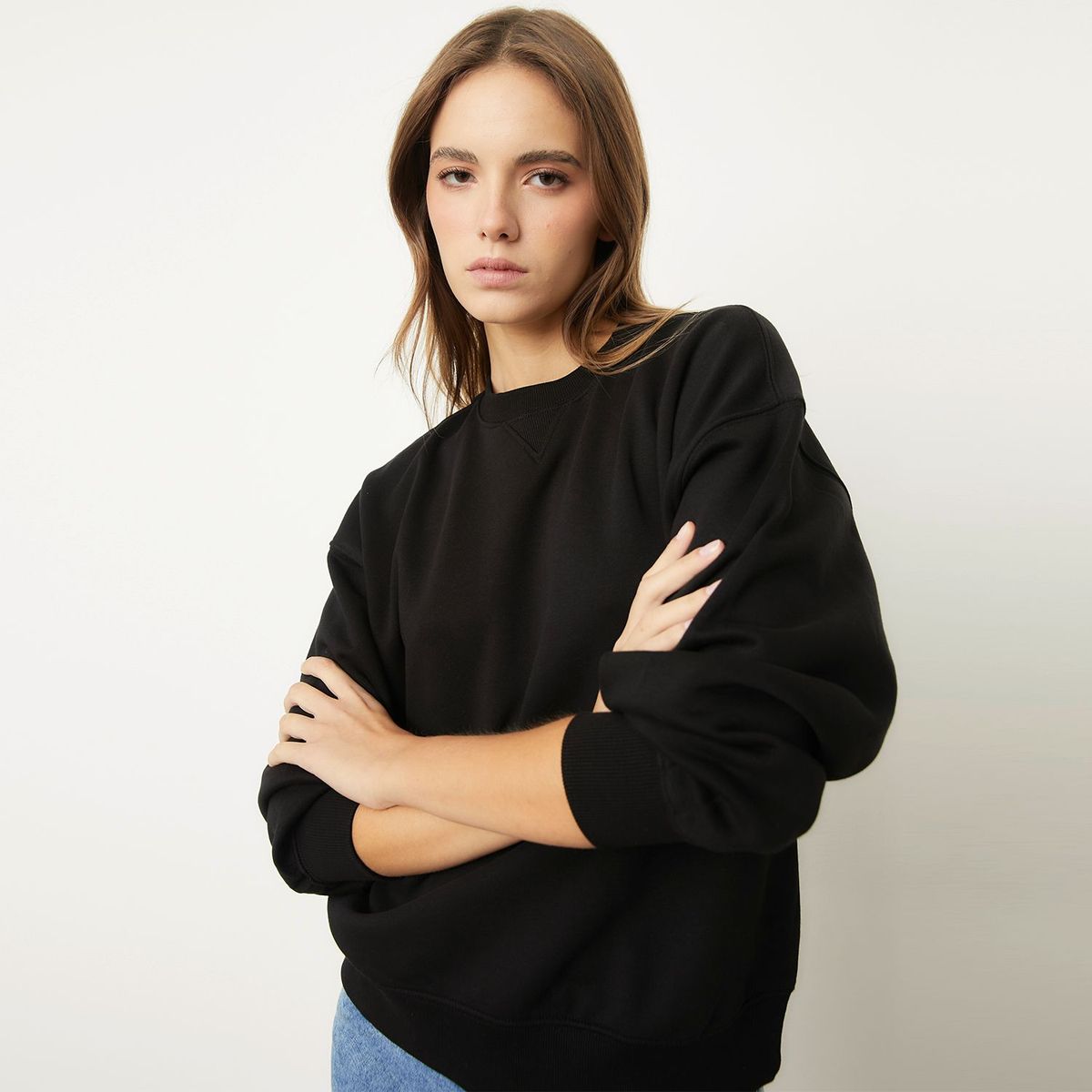 SYBILLA - Polera Sybilla Manga Larga Algodón Mujer