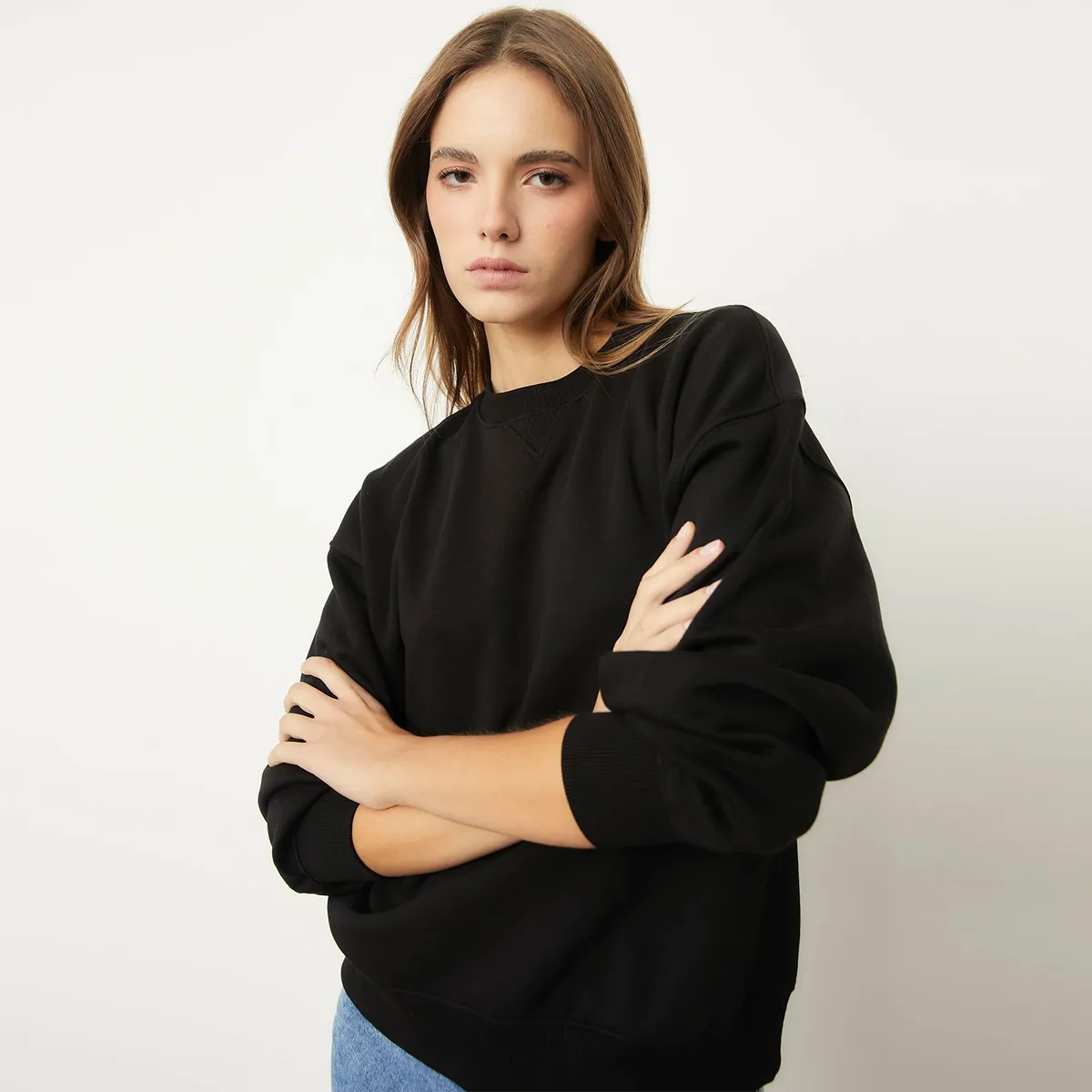 SYBILLA - Polera Sybilla Manga Larga Algodón Mujer