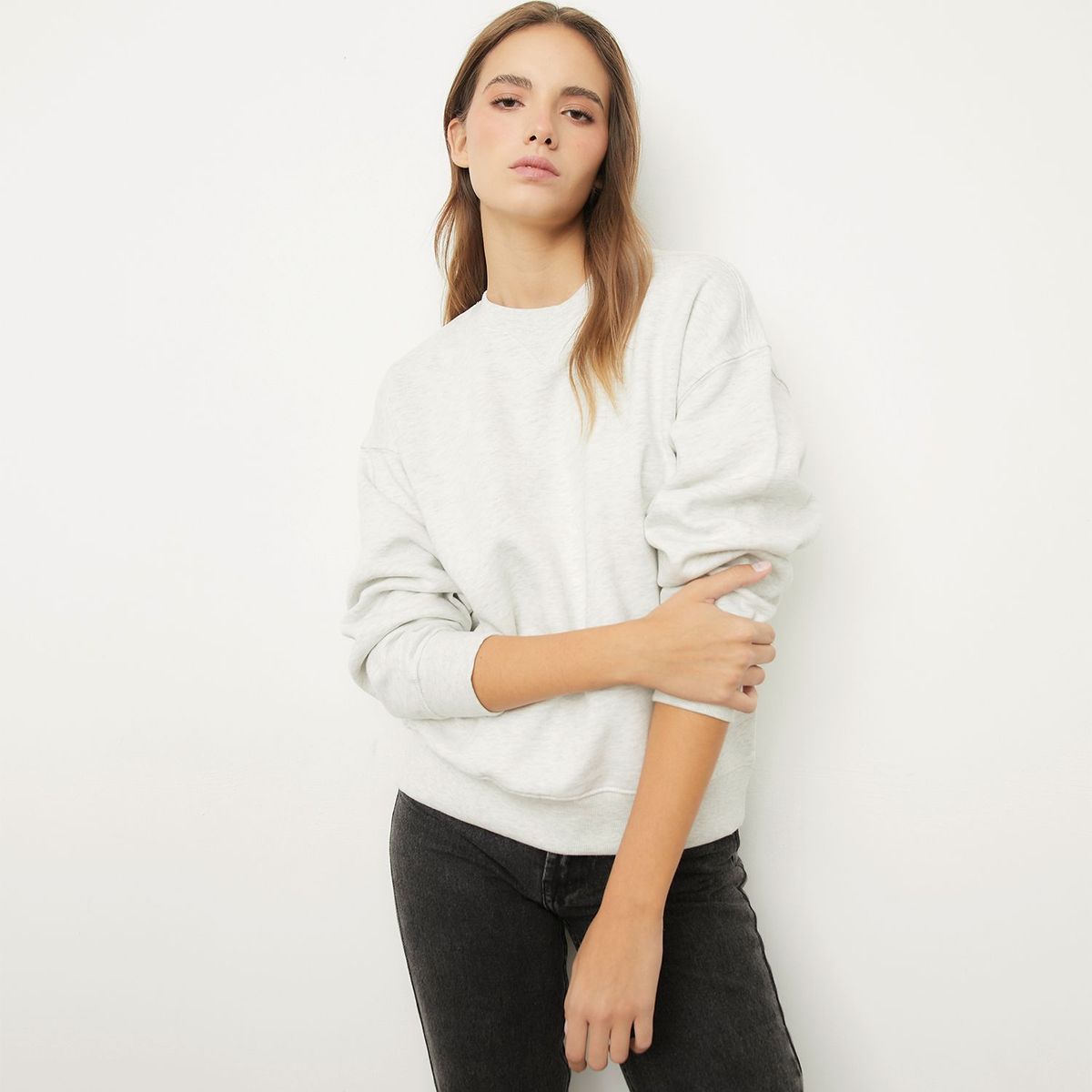 SYBILLA - Polera Sybilla Manga Larga Algodón Mujer