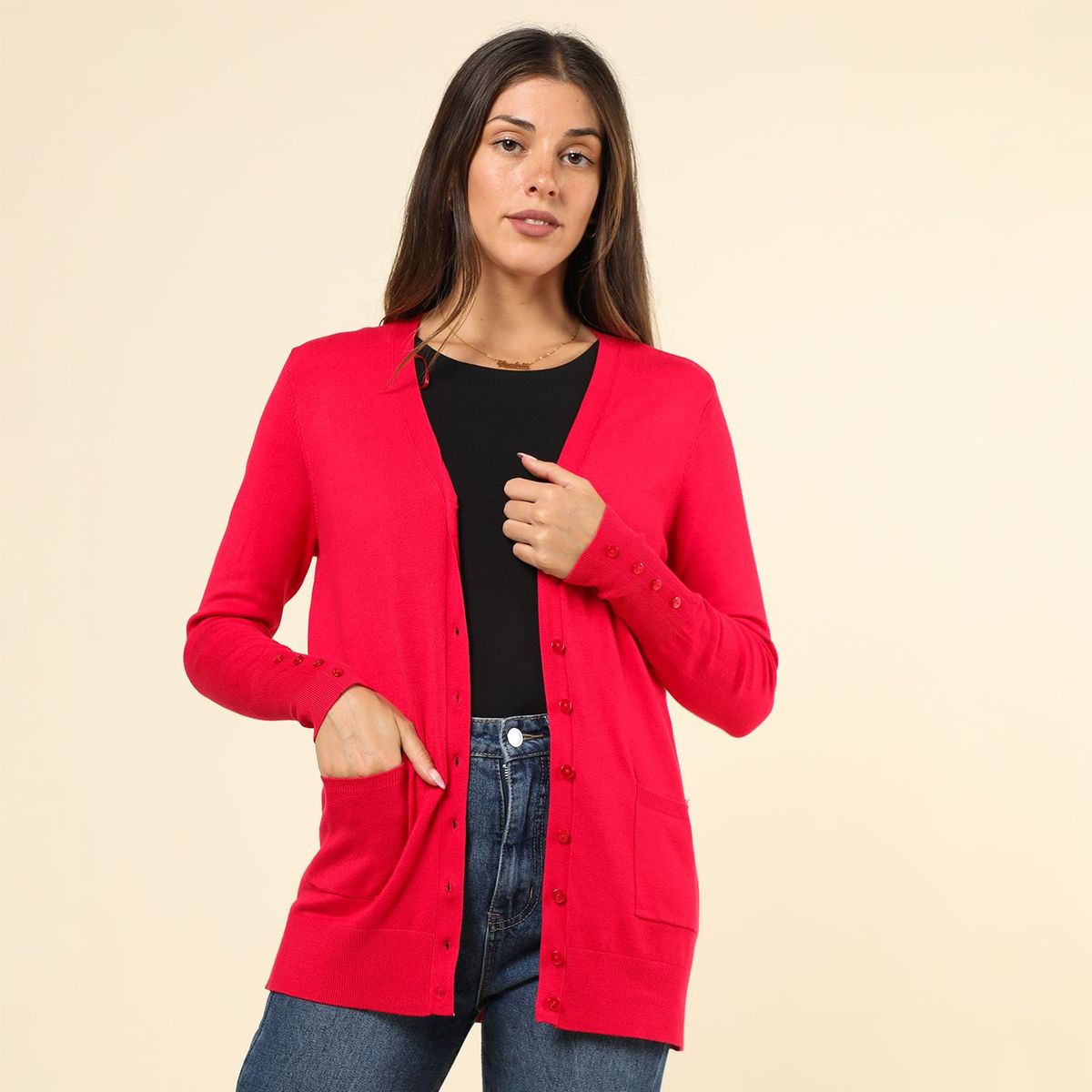 BASEMENT - Cárdigan Casual Mujer Basement