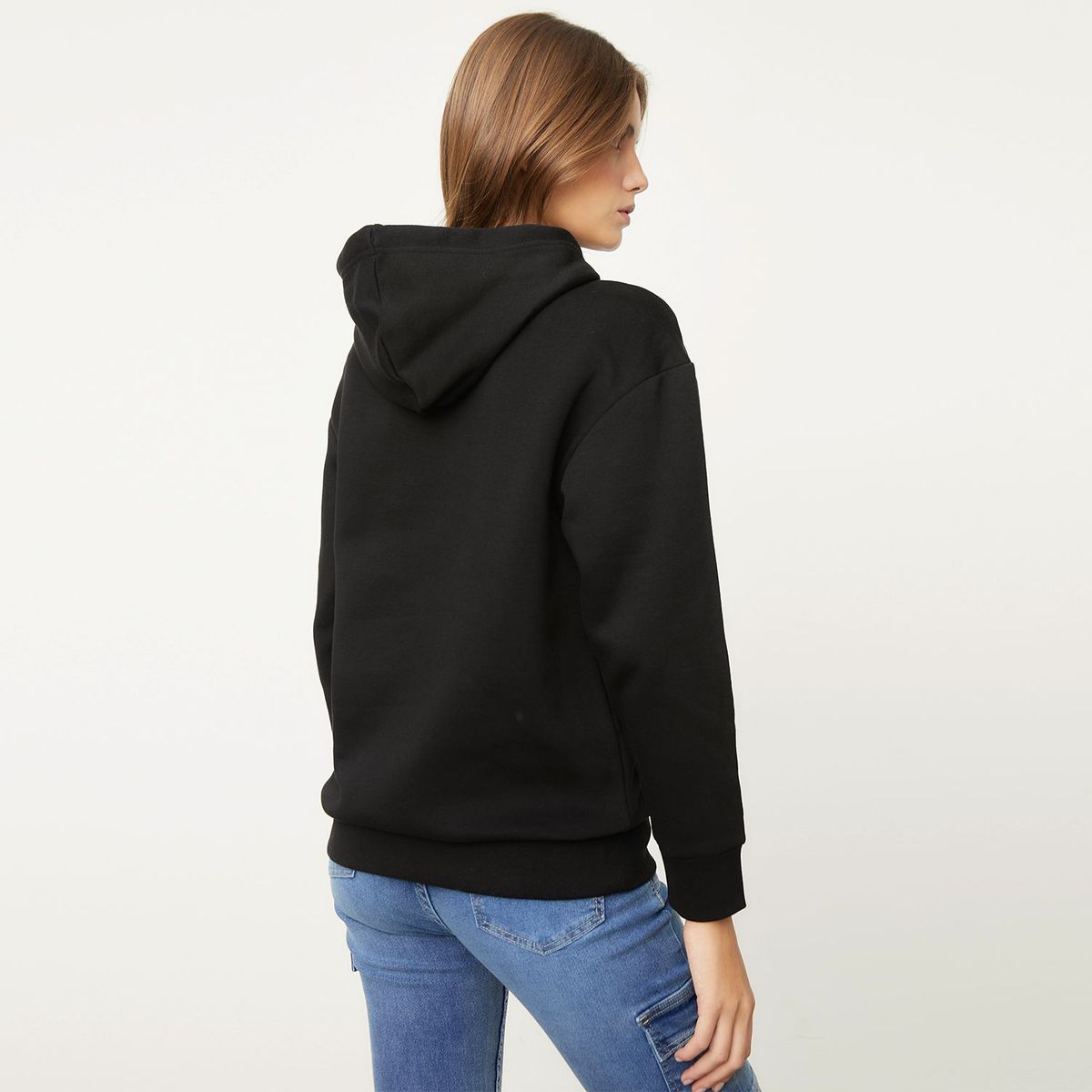 SYBILLA - Polera Sybilla Algodón Canguro Mujer Manga Larga