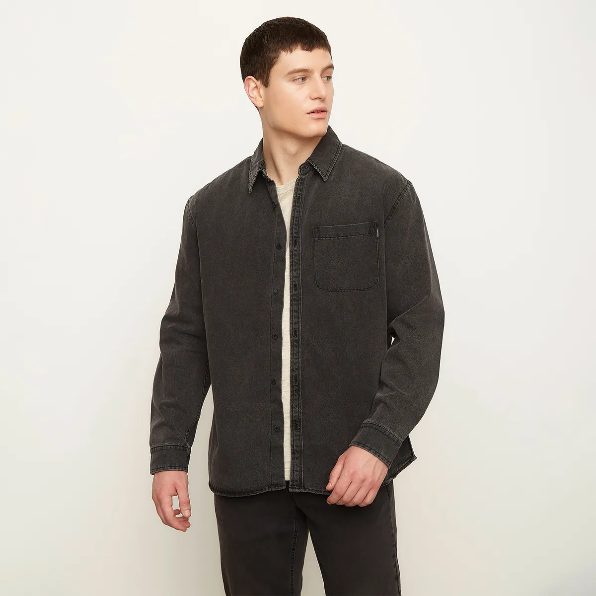 DENIMLAB - Camisa Manga Larga Algodón Hombre Denimlab