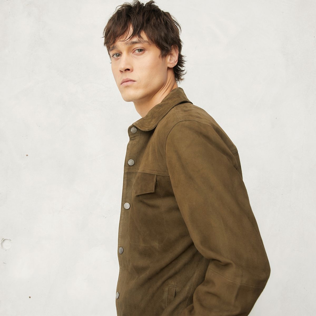 WOLF&HANK - Casaca de Cuero Wolf&Hank Clásica Hombre Manga Larga