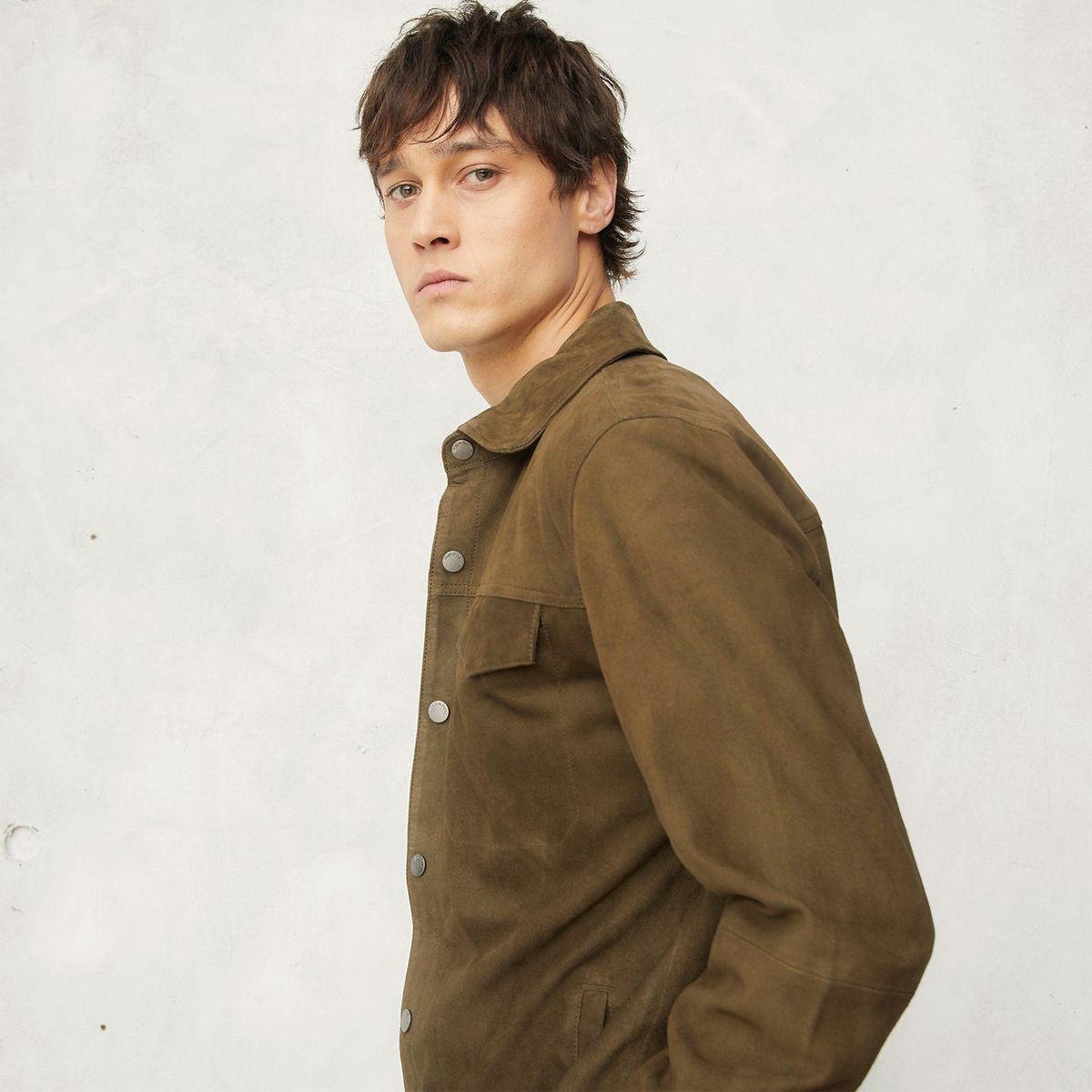 WOLF&HANK - Casaca de Cuero Wolf&Hank Clásica Hombre Manga Larga