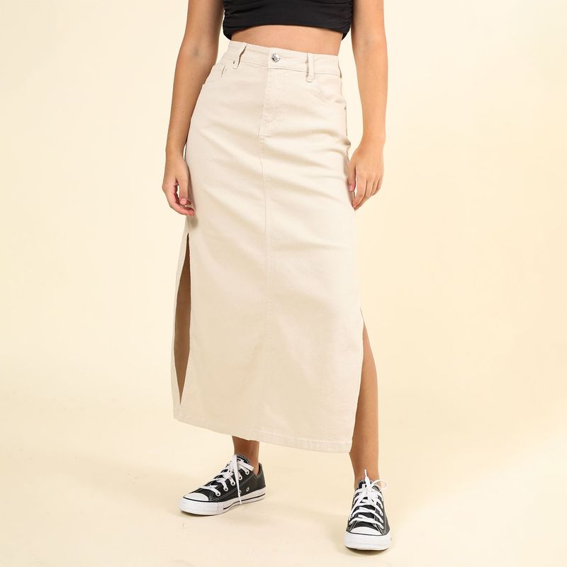 SYBILLA - Falda Jean Larga Mujer Sybilla