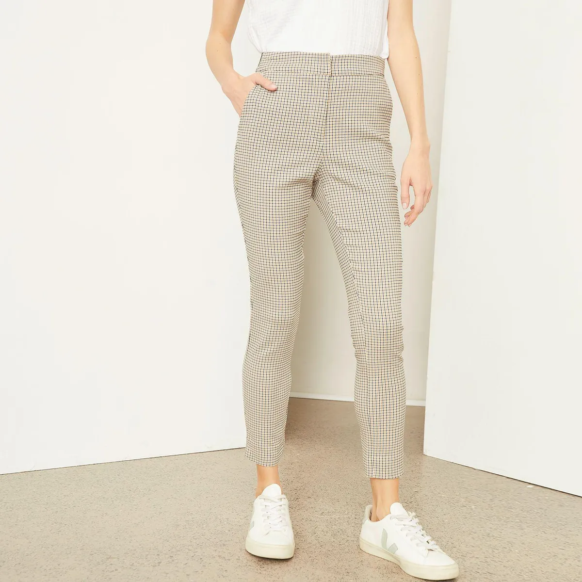 BASEMENT - Pantalon Straight Tiro Alto Mujer Basement