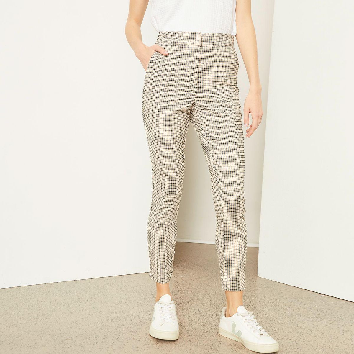 BASEMENT - Pantalon Straight Tiro Alto Mujer Basement