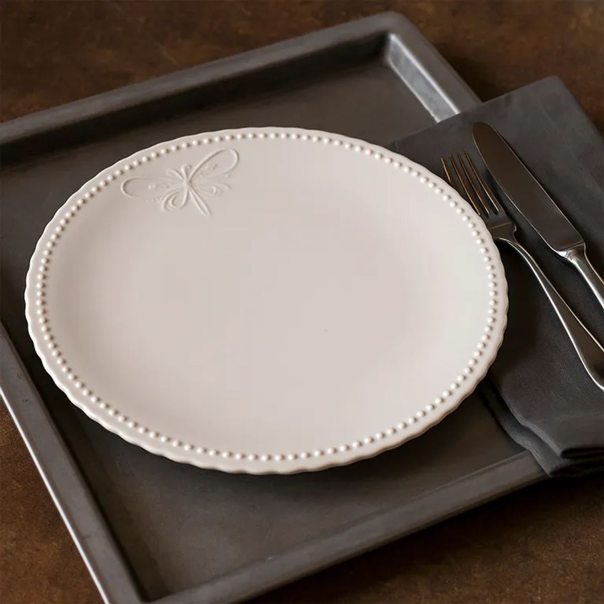 ROBERTA ALLEN - Set x4 Platos de Fondo Porcelana 27 cm Libélula