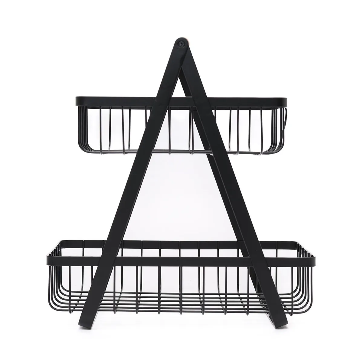 MICA - Canasto Organizador 2 Pisos Black Wood Mica