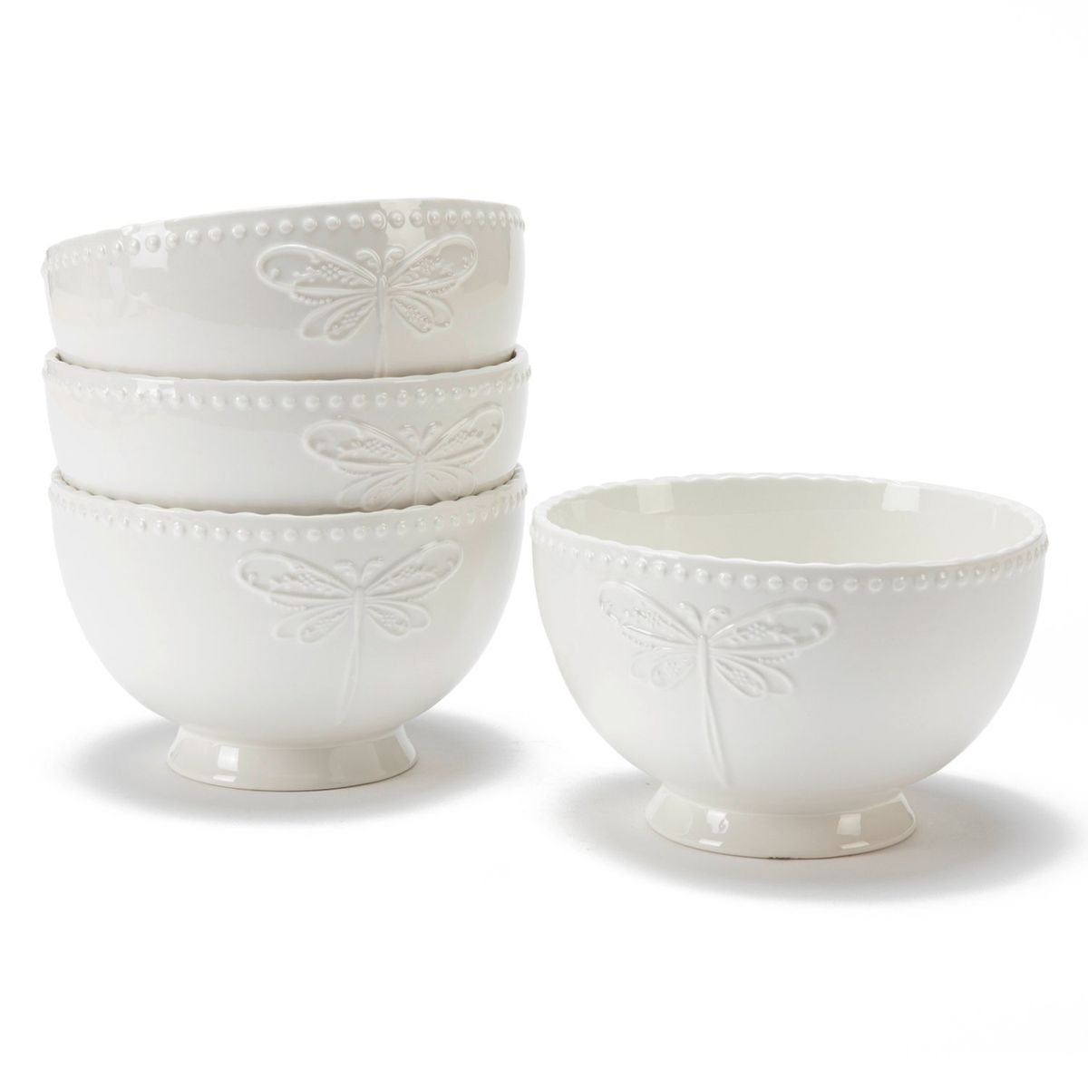 ROBERTA ALLEN - Set x4 Bowls Porcelana 15.9 cm Libélula