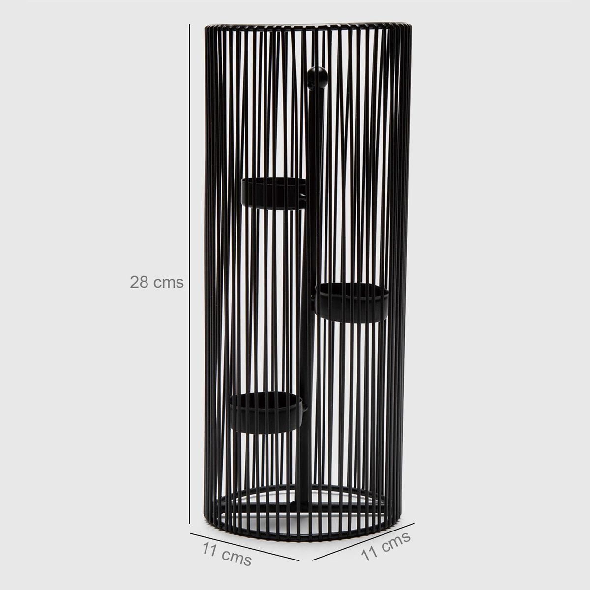 MICA - Farol Lines 11x11x27.5cm Negro