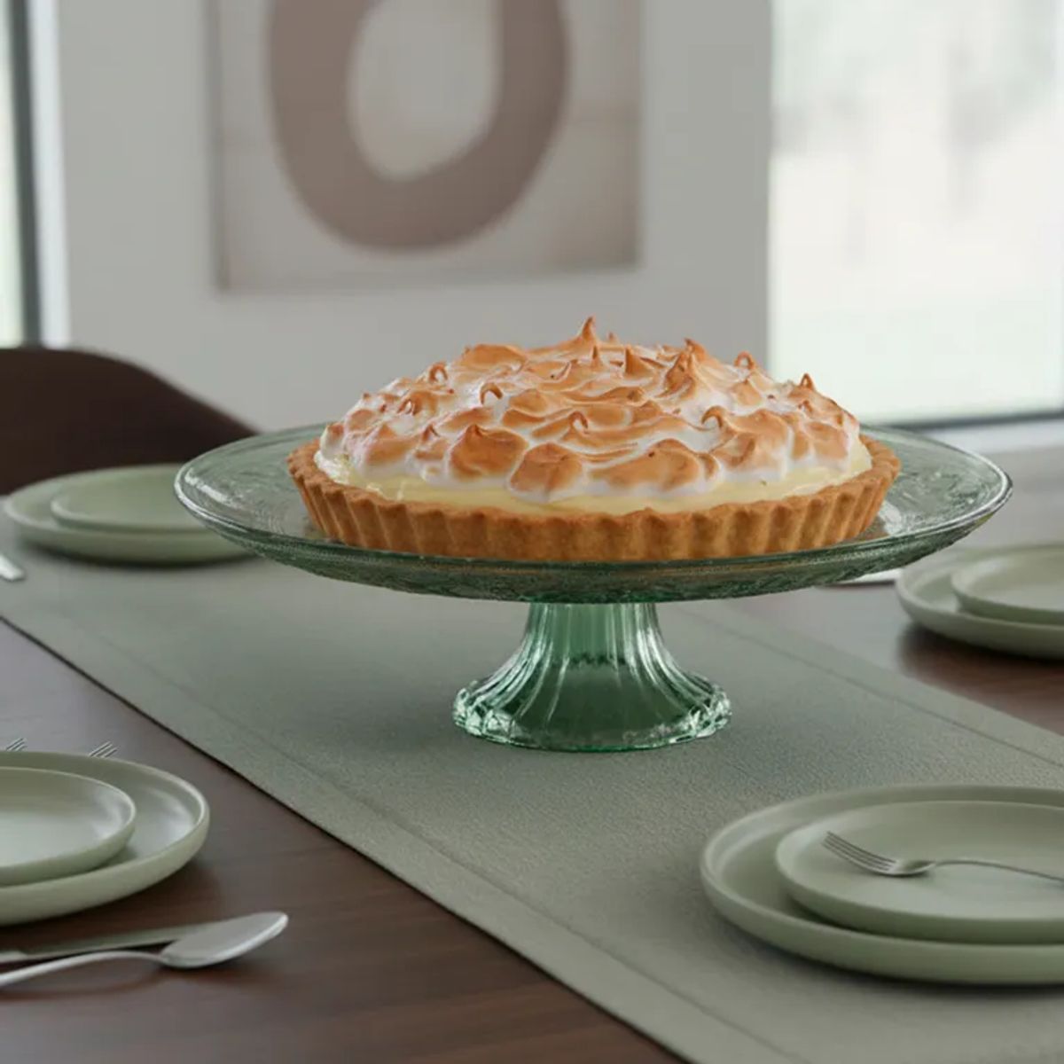 ROBERTA ALLEN - Plato De Torta Labrado Verde 30cm Roberta Allen