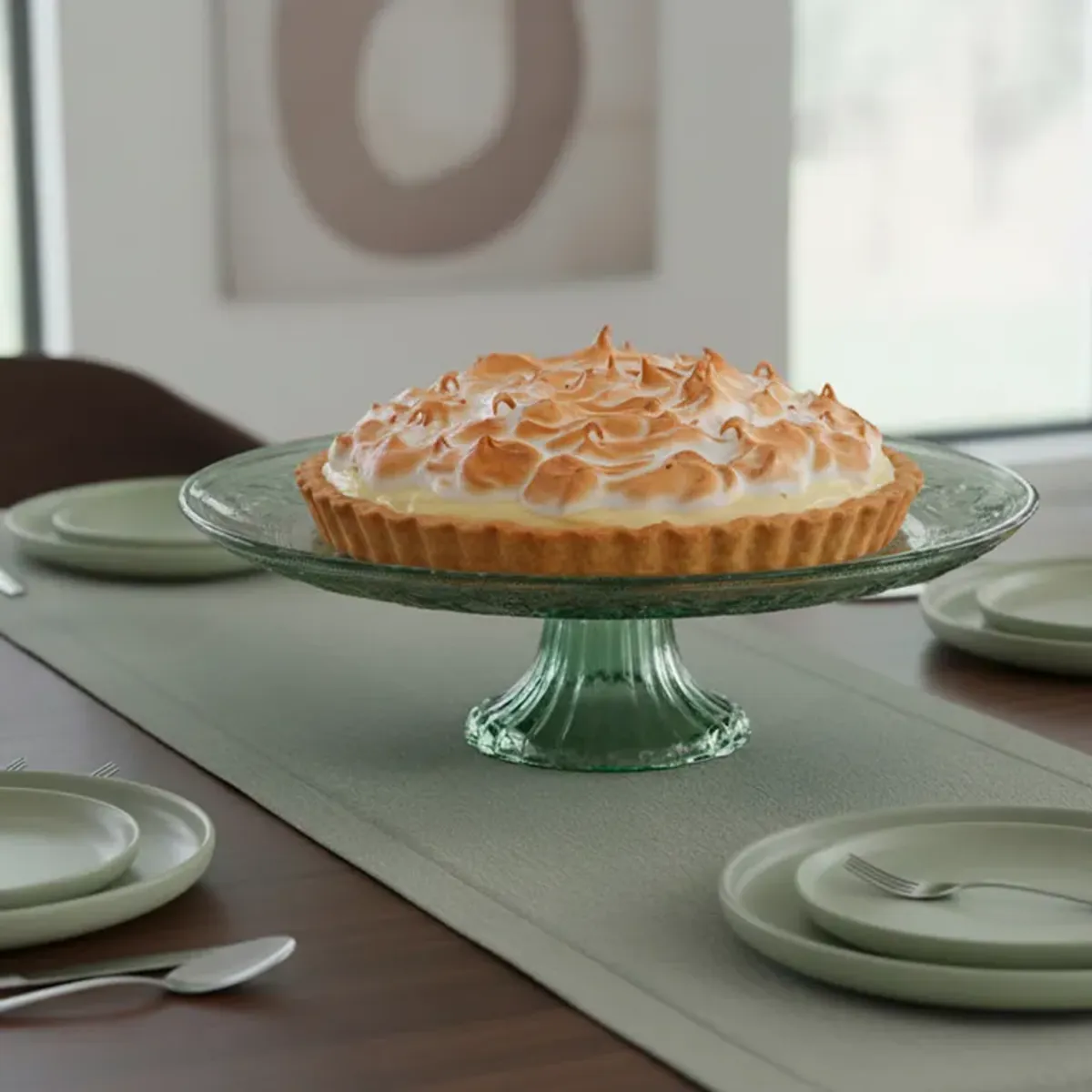 ROBERTA ALLEN - Plato De Torta Labrado Verde 30cm Roberta Allen