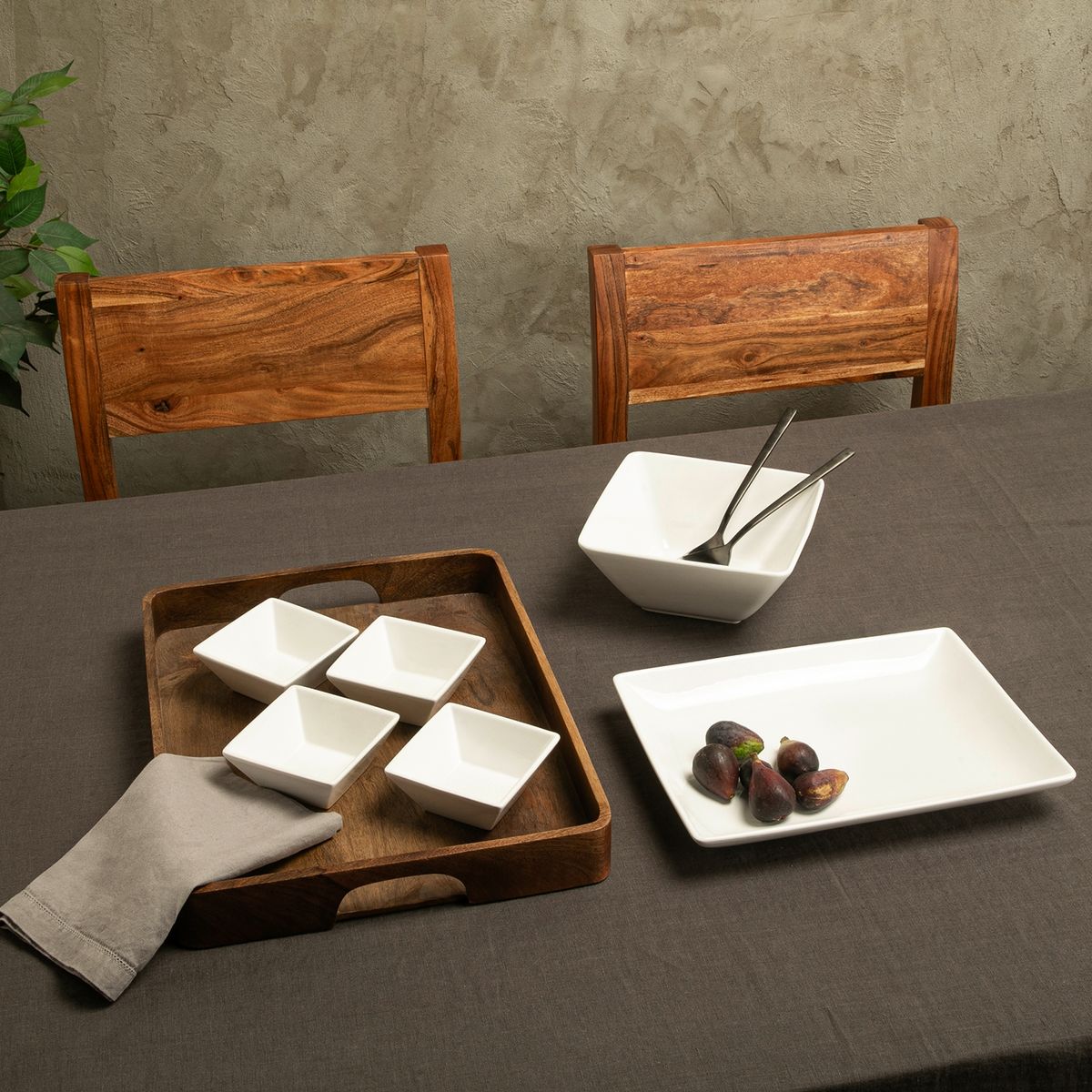 BASEMENT HOME - Fuentes Servir Essential 6 Piezas Blanco Basement Home