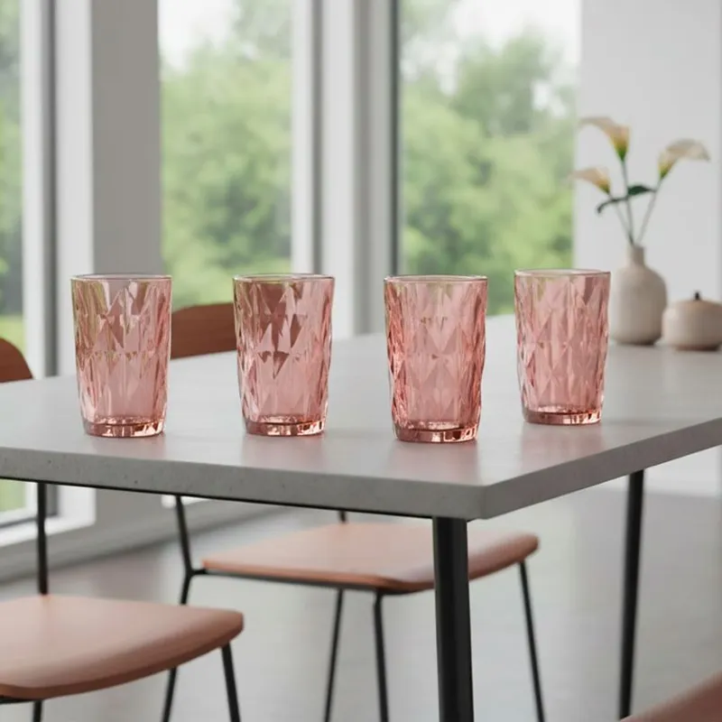 ROBERTA ALLEN - Set x4 Vasos Largo Diamante 340 ml 