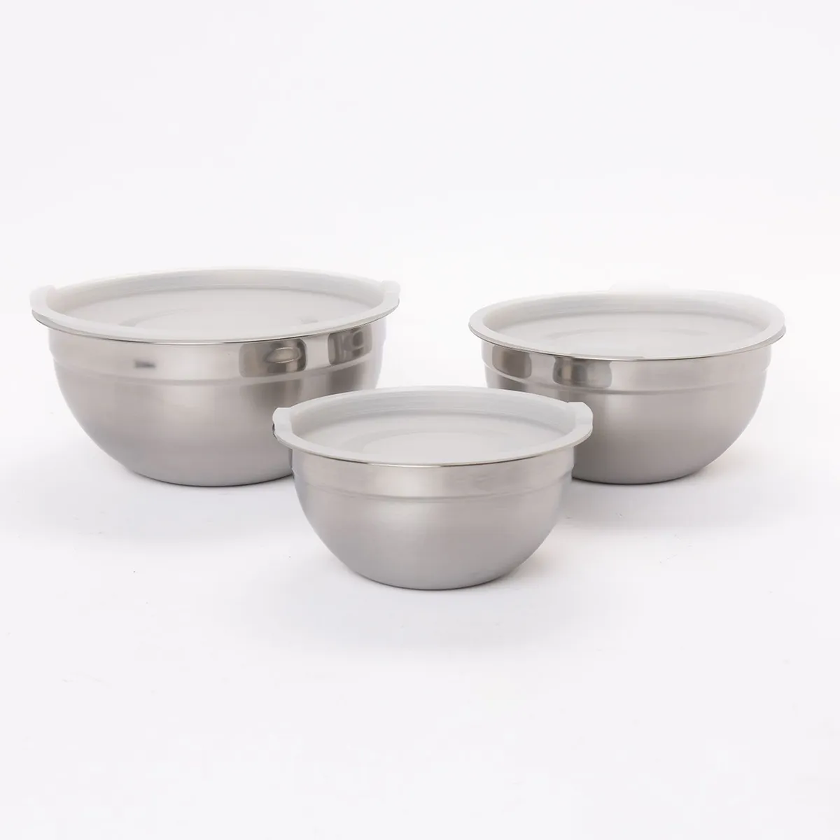 MICA - Set X3 Bowls Acero Inoxidable Mica