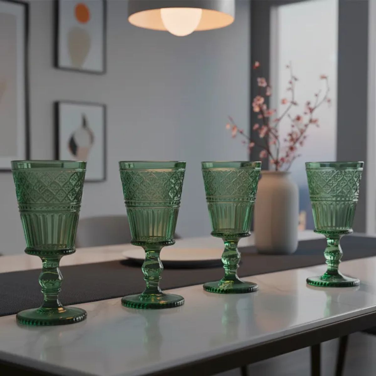 ROBERTA ALLEN - Set X4 Copa Agua Labrado Verde Roberta Allen 