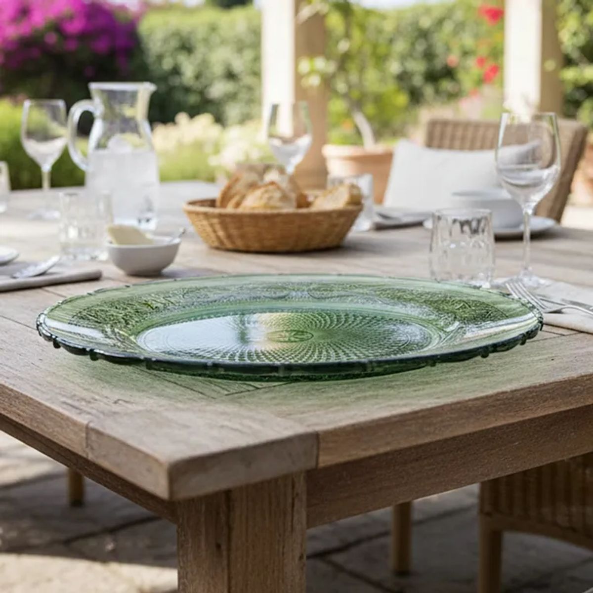 ROBERTA ALLEN - Plato De Sitio Labrado Verde 30cm Roberta Allen