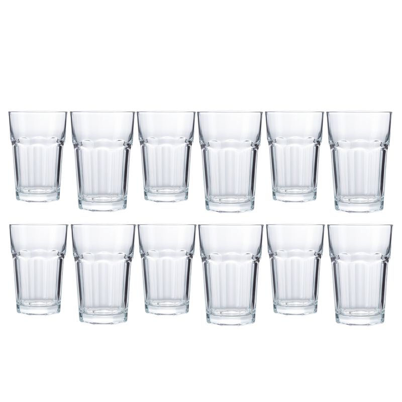 MICA - Set X12 Vasos Largo Tableados Mica