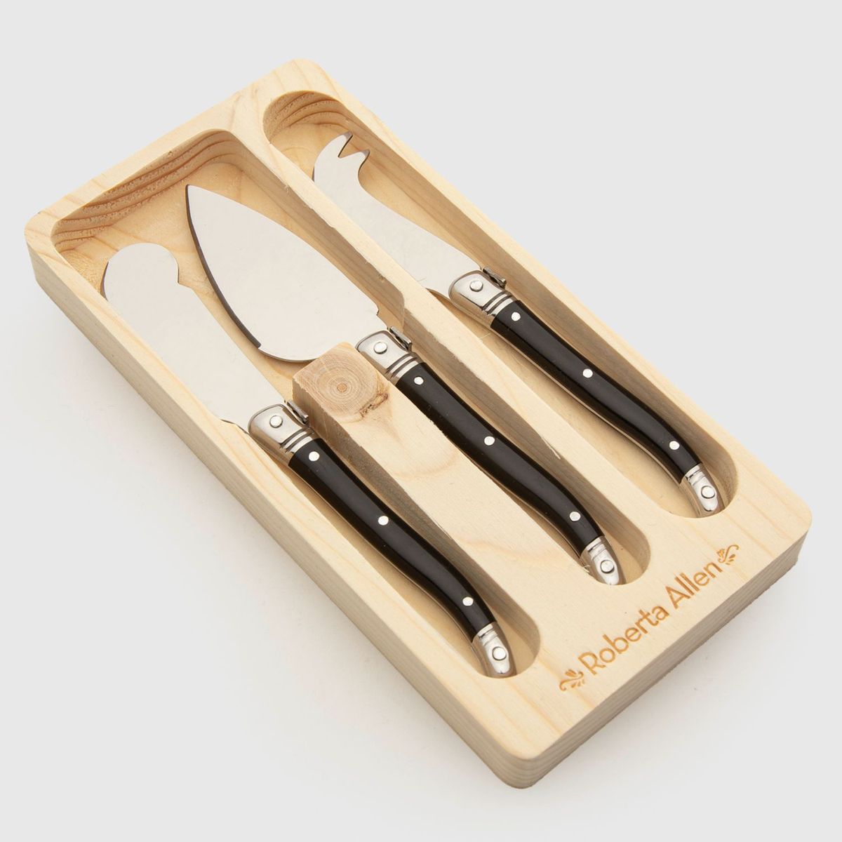 ROBERTA ALLEN - Set X3 Cuchillos Para Queso Francia Negro