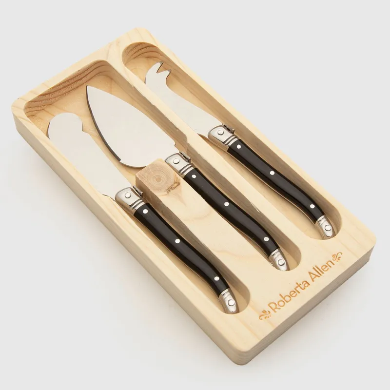 ROBERTA ALLEN - Set X3 Cuchillos Para Queso Francia Negro