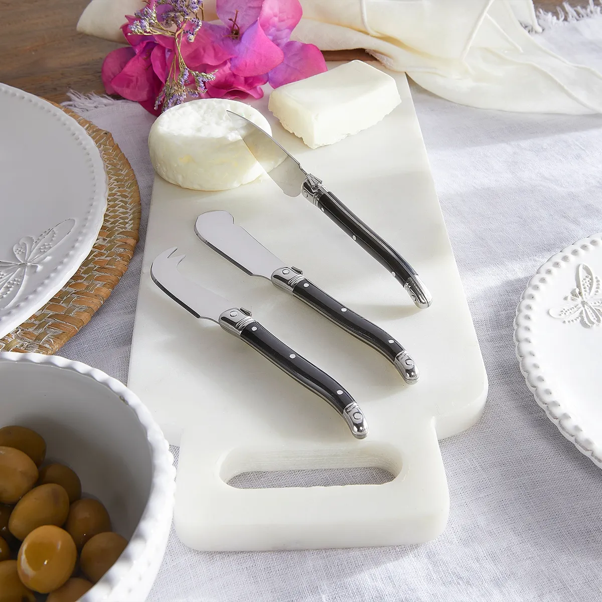 ROBERTA ALLEN - Set X3 Cuchillos Para Queso Francia Negro