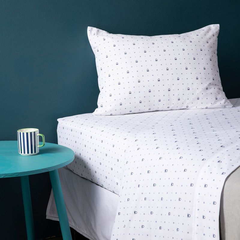 BENETTON - Juego De Sábanas Estampadas 100% Algodón 180 Hilos Benetton
